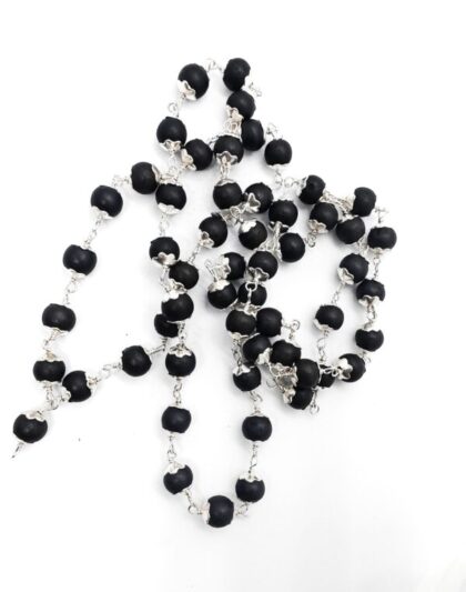 German Silver Karungali Mala Jewelry - 8MM with Cap